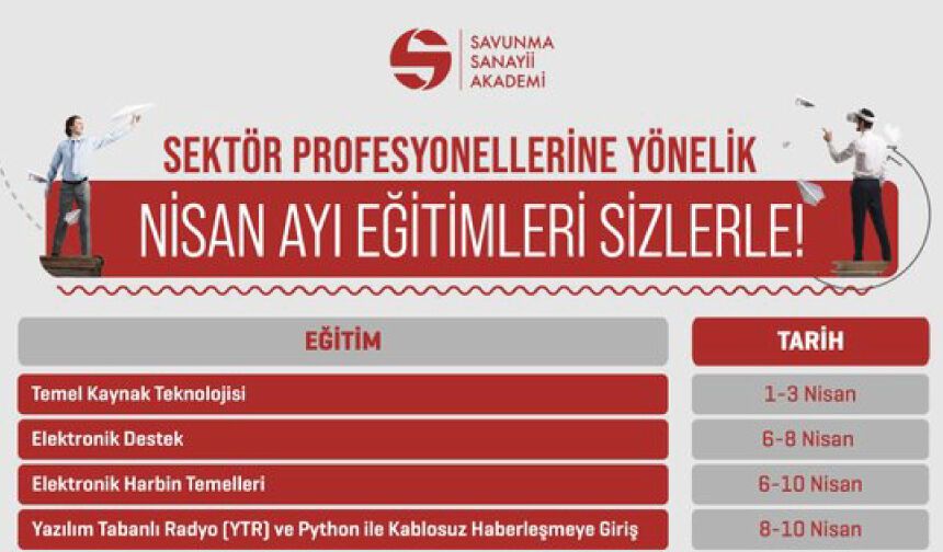 Sektör profesyonellerine yönelik Nisan ayı eğitimlerimiz sizlerle!