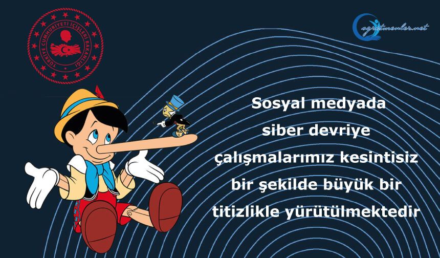 Sosyal medyada siber devriye çalışmalarımız kesintisiz bir şekilde büyük bir titizlikle yürütülmektedir