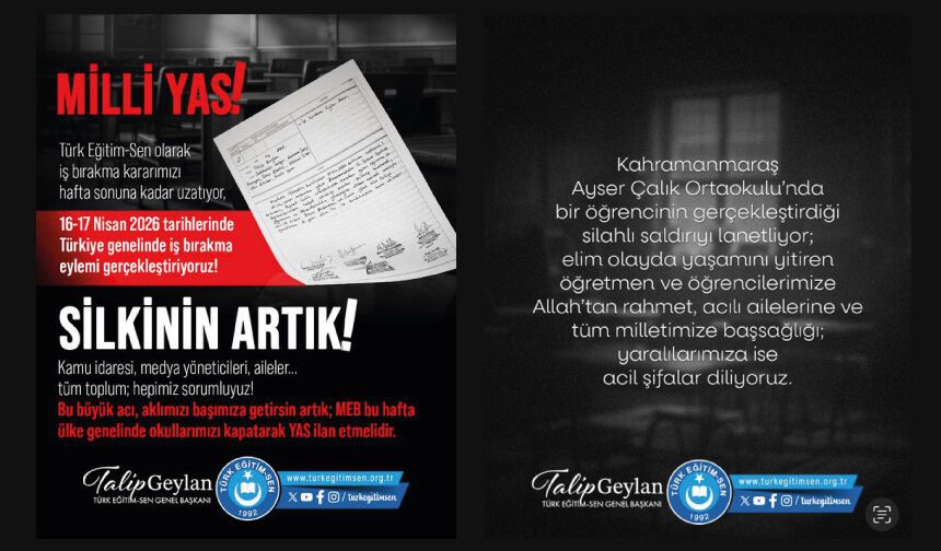 İki gün süreyle Türkiye genelinde iş bırakma eylemi gerçekleştiriyoruz