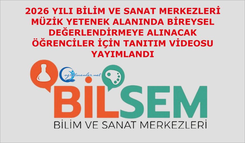 Müzik Yetenek Alanında Bireysel Değerlendirmeye Alınacak Öğrenciler İçin Tanıtım Videosu