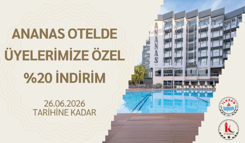 Alanya/Ananas Otelimizde Üyelerimize Özel Kampanya.