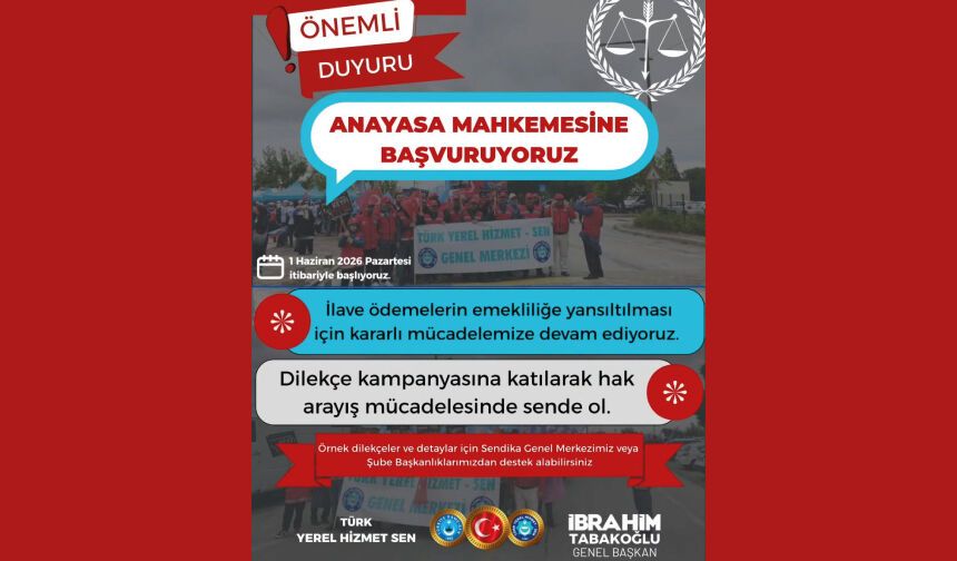 Anayasa Mahkemesine Başvuruyoruz!