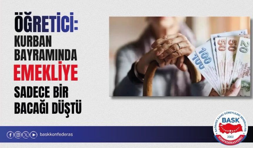 Kurban Bayramında Emekliye Kurbanın Sadece Bir Bacağı Düştü