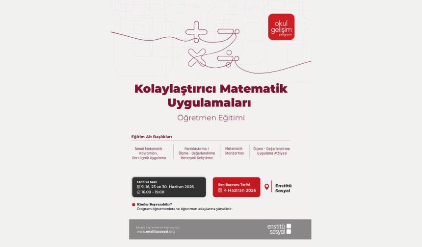 Kolaylaştırıcı Matematik Uygulamaları Öğretmen Eğitimi