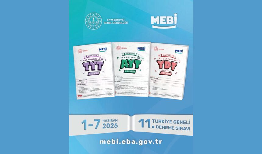 11. Türkiye Geneli Deneme Sınavı MEBİ’de!