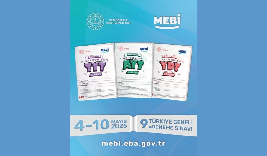 9. Türkiye Geneli Deneme Sınavı MEBİ’de yayında