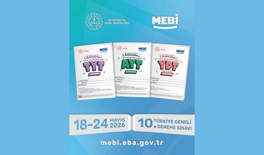 10. Türkiye Geneli Deneme Sınavı MEBİ’de!