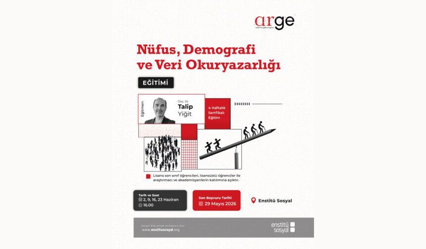 “Nüfus, Demografi ve Veri Okuryazarlığı” eğitimi başlıyor