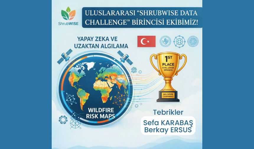 “ShrubWISE Data Challenge” yarışmasında Sefa KARABAŞ ve Berkay ERSUS'un kurduğu ekip birincilik ödülünü kazandı