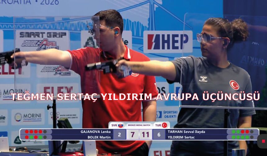 Teğmen Sertaç Yıldırım Avrupa Üçüncüsü