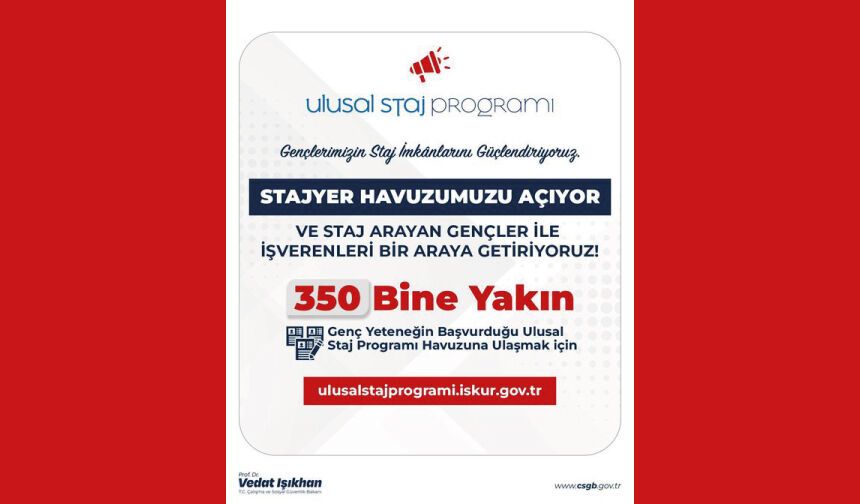 350 bine yakın staj başvurusu aldık