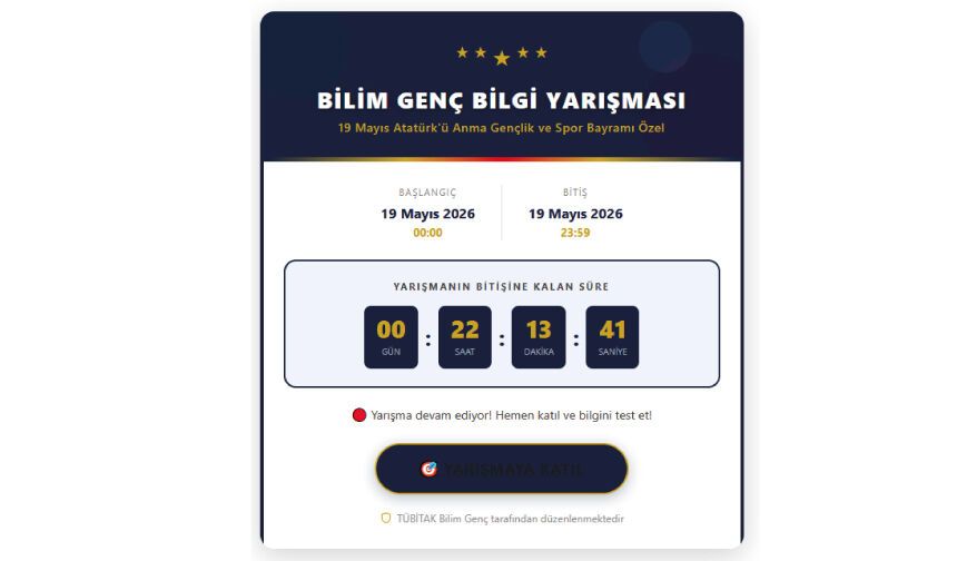 19 Mayıs’a Özel Bilim Genç Bilgi Yarışması