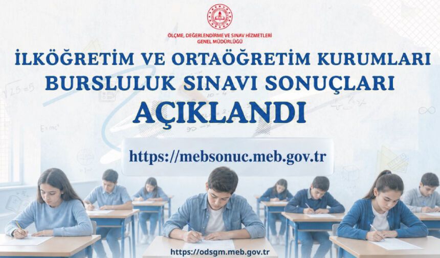İlköğretim ve Ortaöğretim Kurumları Bursluluk Sınavı Sonuçları Açıklandı