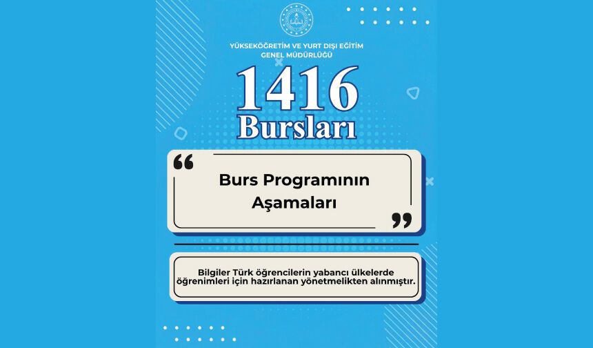 1416 Burslarının aşamaları