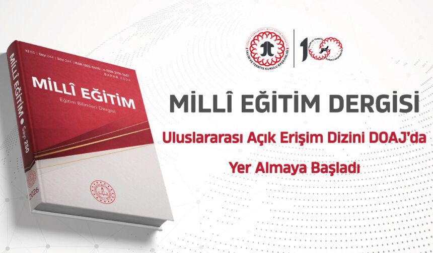 MİLLÎ EĞİTİM DERGİSİ ULUSLARARASI AÇIK ERİŞİM VE BİLİMSEL GÖRÜNÜRLÜK AĞLARINDAKİ YERİNİ GÜÇLENDİRİYOR