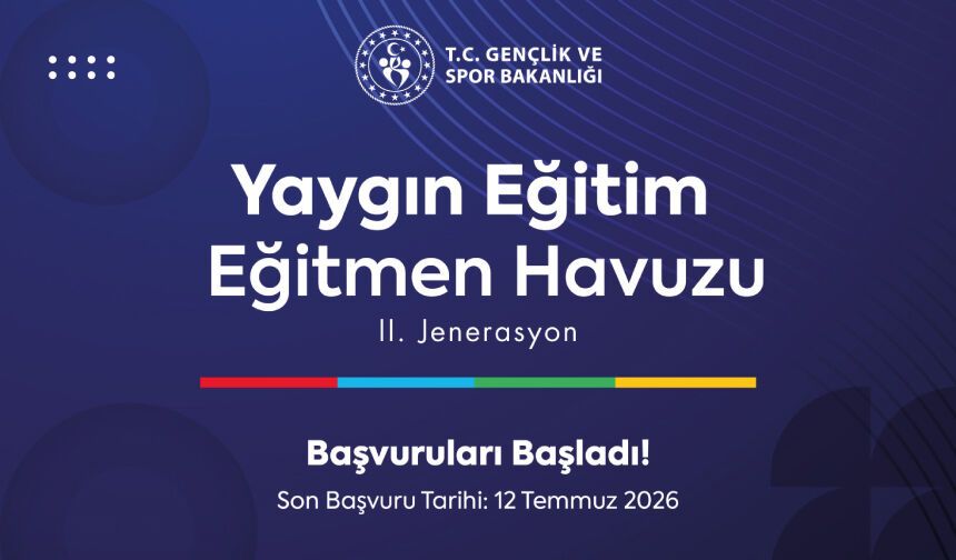 Yaygın Eğitim Eğitmen Havuzu II. Jenerasyon Başvuruları Başladı!