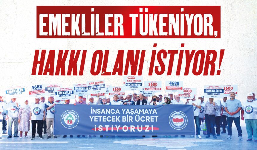 EMEKLİLER DUYULSUN, HAKLARI VERİLSİN!
