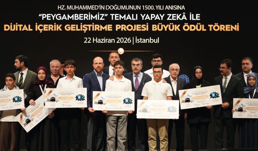 Peygamberimiz” Temalı Yapay Zekâ ile Dijital İçerik Geliştirme Projesi Büyük Ödül Töreni