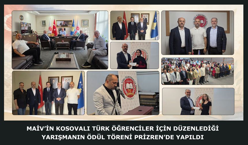 MAİV’İN KOSOVALI TÜRK ÖĞRENCİLER İÇİN DÜZENLEDİĞİ YARIŞMANIN ÖDÜL TÖRENİ PRİZREN’DE YAPILDI