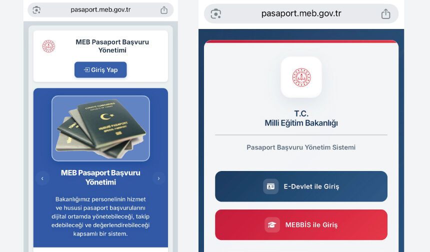 MEB Pasaport Başvuru Yönetim modülü açıldı