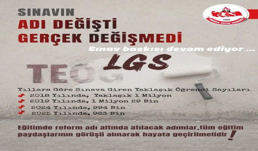 ADI DEĞİŞTİ AMA SİSTEM DEĞİŞMEDİ İŞTE LGS GERÇEĞİ
