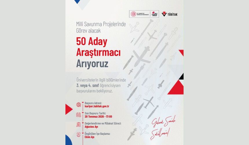 Savunma teknolojilerinde fark yaratacak projelerin bir parçası olmaya hazır mısın?