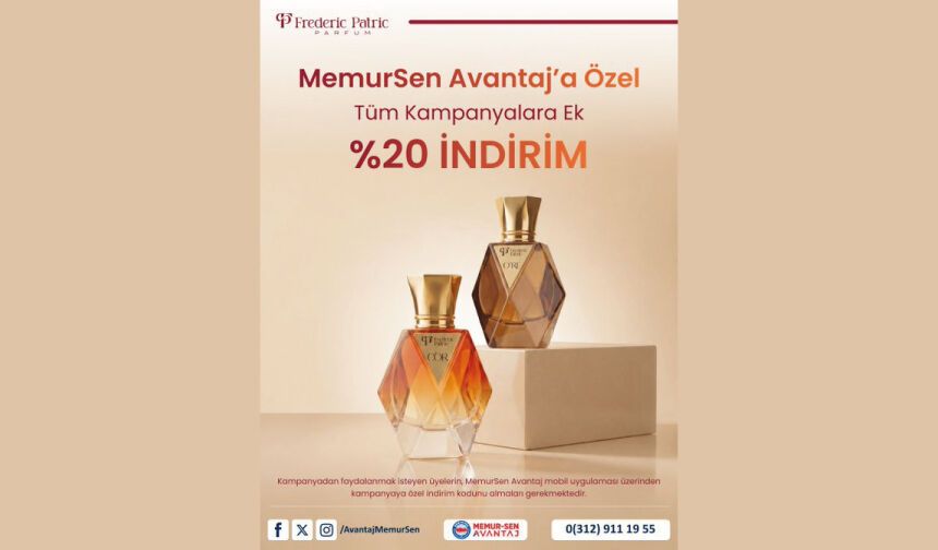 Memur Sen Avantaj Üyelerine Özel Frederic Patric