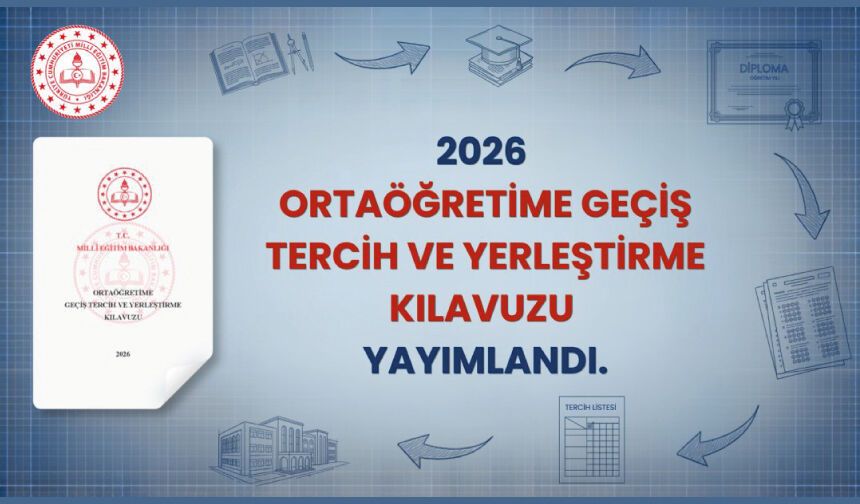 "2026 ORTAÖĞRETİME GEÇİŞ TERCİH VE YERLEŞTİRME KILAVUZU" YAYIMLANDI