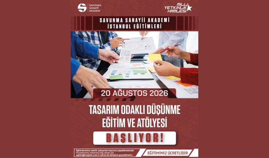 Tasarım Odaklı Düşünme Eğitim ve Atölyesi Başlıyor!