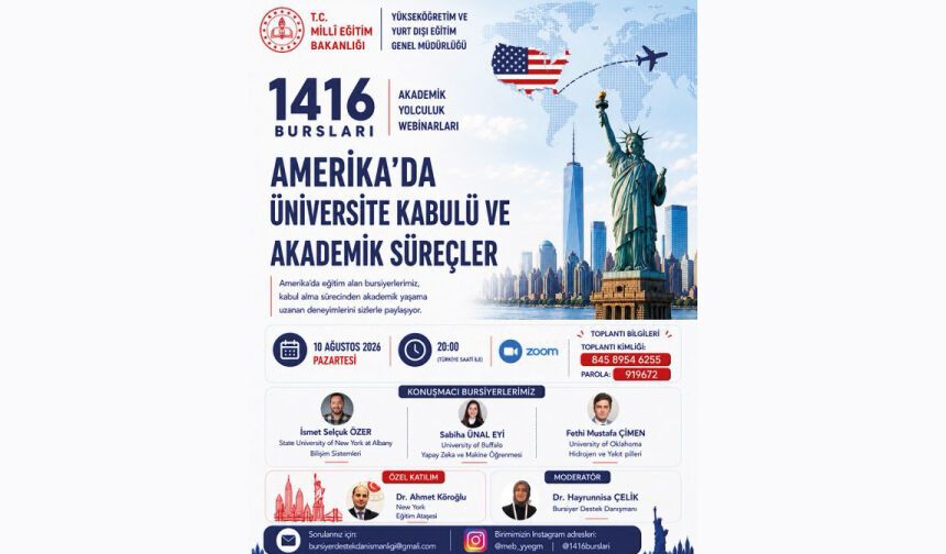 1416 Bursları Akademik Yolculuk Webinarları devam ediyor!