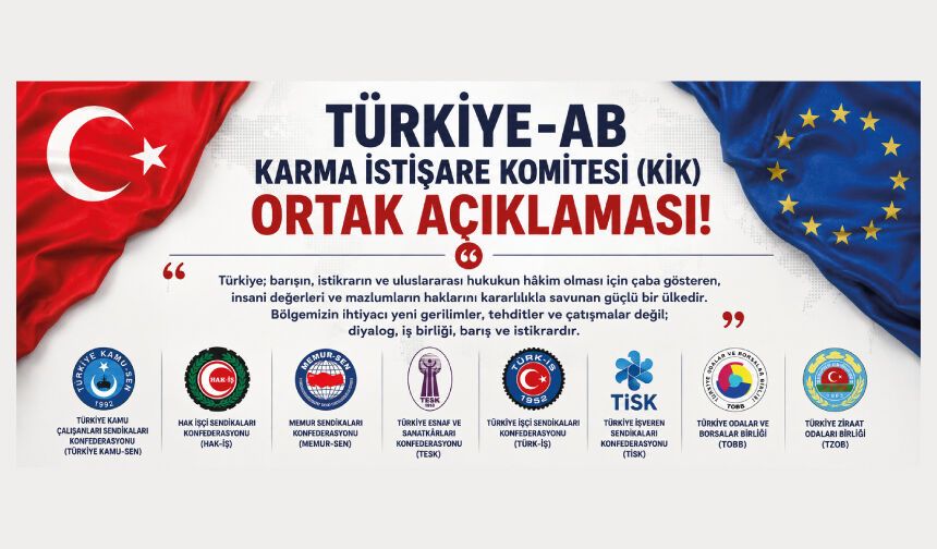 Türkiye-AB Karma İstişare Komitesi (KİK) Ortak Açıklaması!