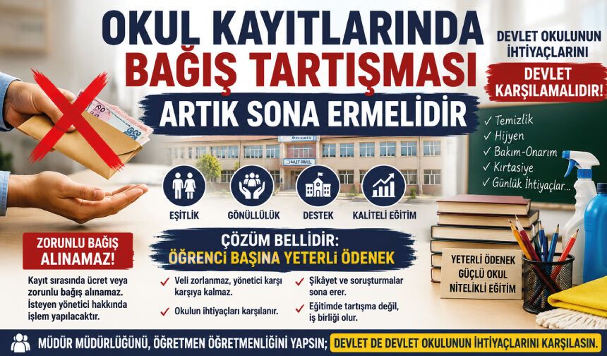 OKUL KAYITLARINDA BAĞIŞ TARTIŞMASI ARTIK SONA ERMELİDİR