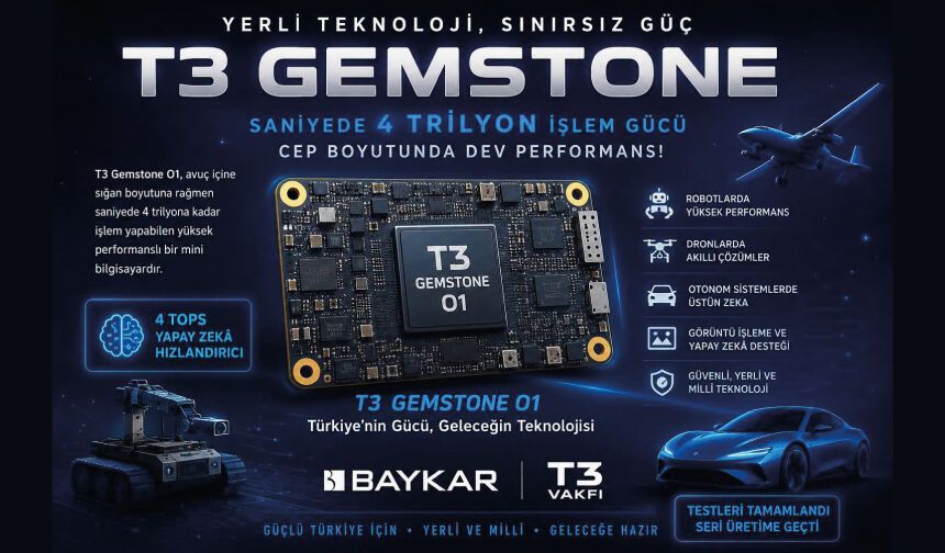Saniyede 4 trilyon işlem yapabilen mini cep bilgisayarı, T3 Gemstone