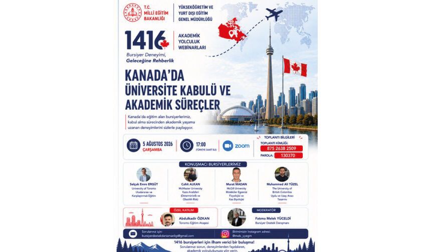 Kanada'da üniversite kabul süreci ve akademik yaşama dair merak ettiğiniz her şey bu webinarda!