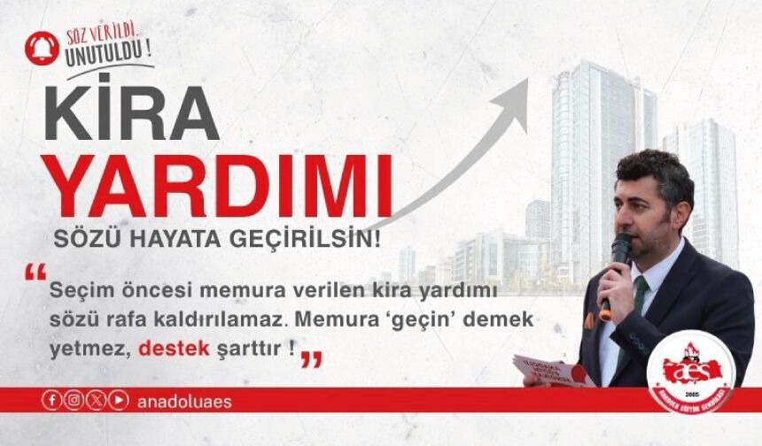 SEÇİM ÖNCESİ VERİLEN "KİRA YARDIMI" SÖZÜ HAYATA GEÇSİN