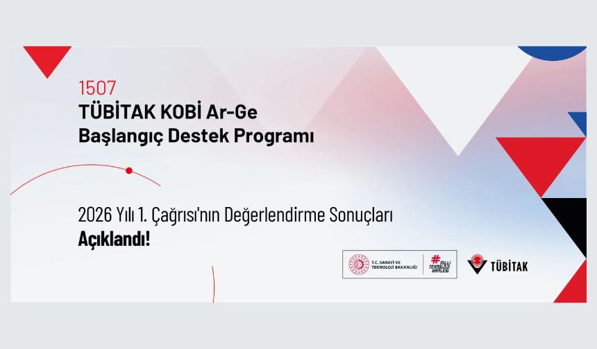1507–TÜBİTAK KOBİ Ar-Ge Başlangıç Destek Programı 2026 Yılı 1. Çağrısının Değerlendirme Sonuçları Açıklandı