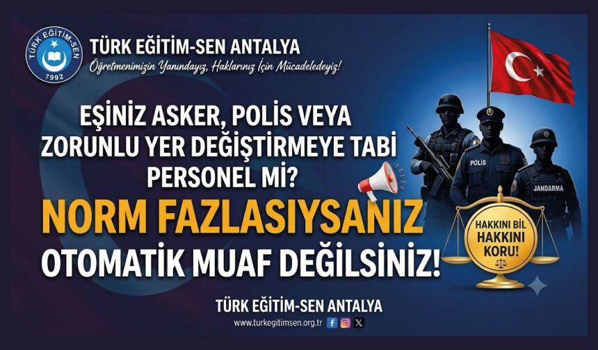 Norm fazlasıysanız otomatik muaf degilsiniz