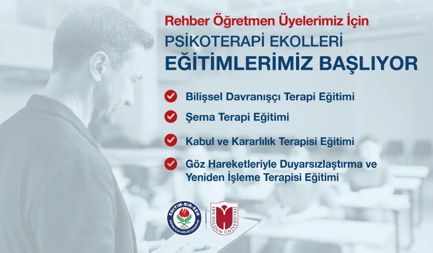 REHBER ÖĞRETMEN ÜYELERİMİZ İÇİN “PSİKOTERAPİ EKOLLERİ” EĞİTİMLERİMİZ BAŞLIYOR