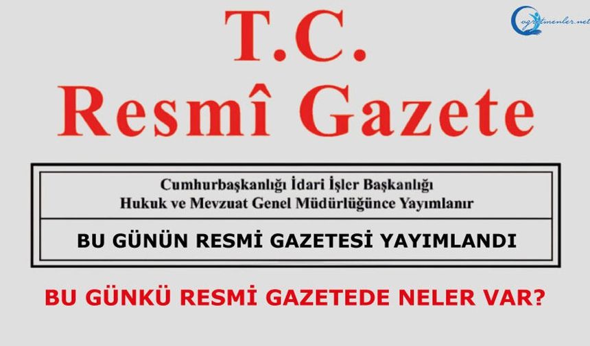 19 Ağustos 2026 Tarihli ve 33345 Sayılı Resmî Gazete