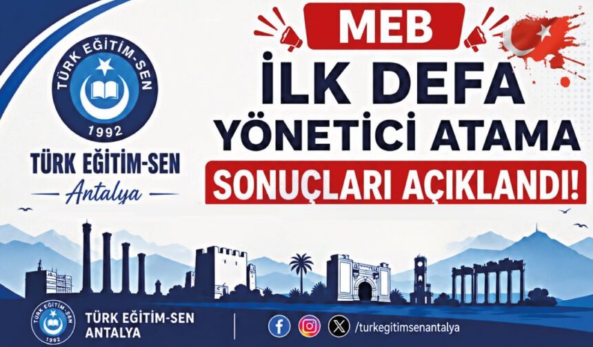 İlk Defa Yönetici Atama Sonuçları