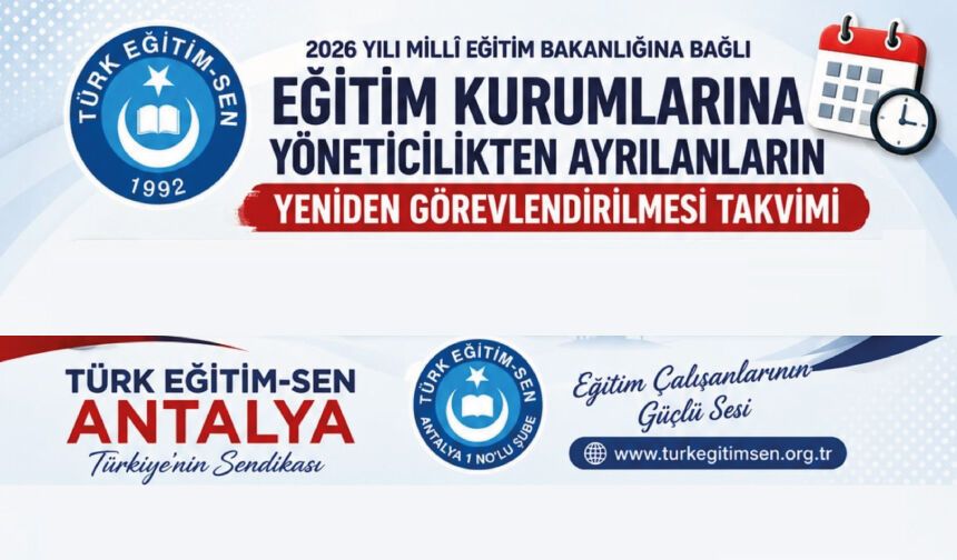 Eğitim Kurumlarına Yöneticilikten Ayrılanların Yeniden Görevlendirilmesi Takvimi