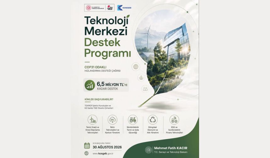 COP31 Odaklı Hızlandırma Desteği Çağrısı