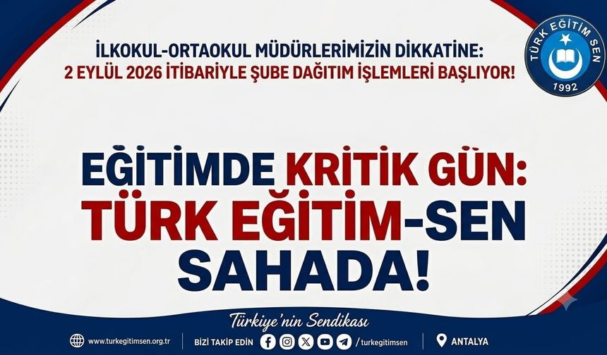 Şube dağıtım işlemleri başlıyor