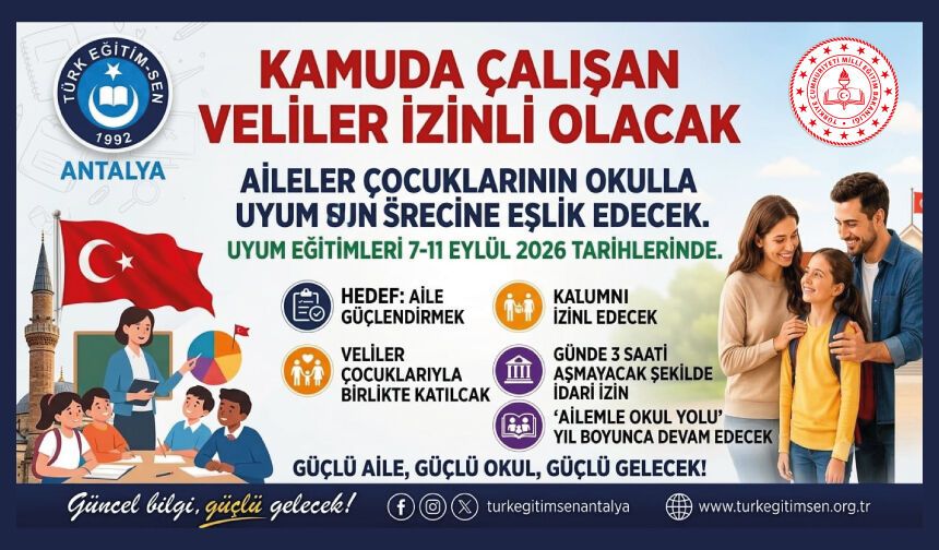 Kamuda Çalışan Veliler İzinli Olacak