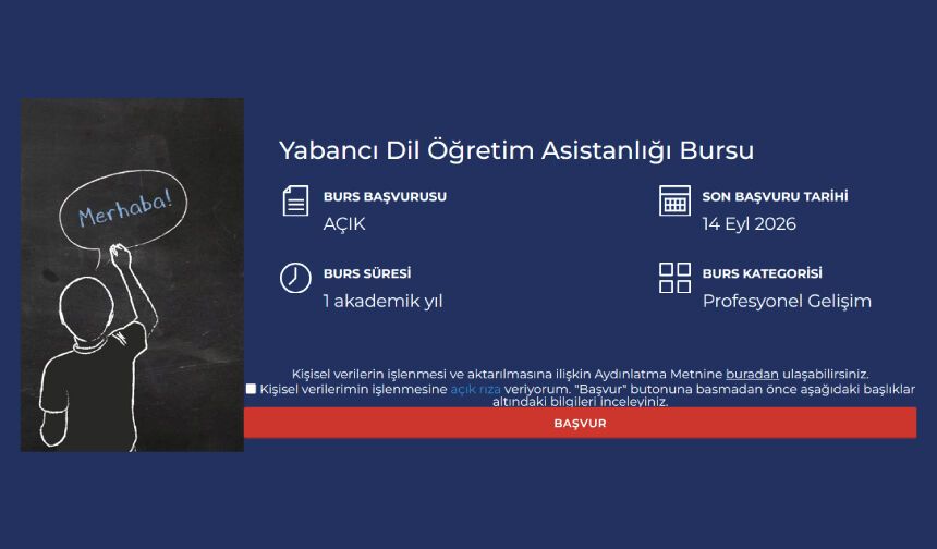 Yabancı Dil Öğretim Asistanlığı Bursu