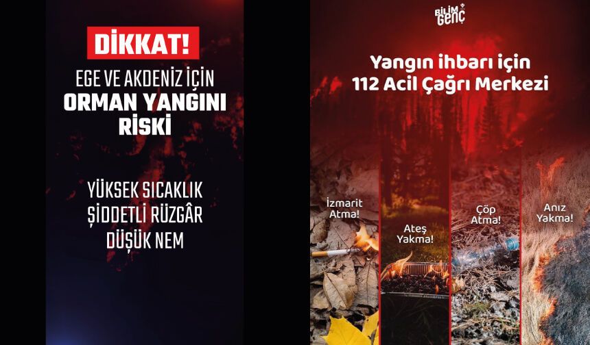 İzmarit atma! Ateş yakma! Çöp atma! Anız yakma!