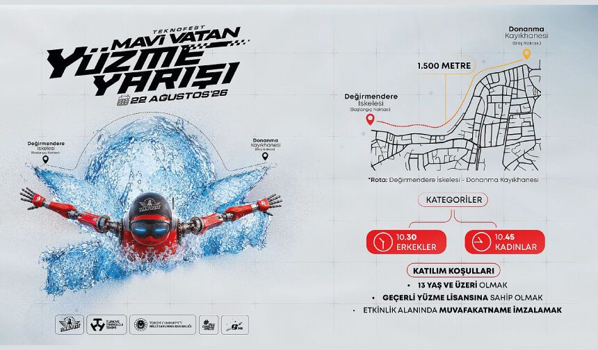 TEKNOFEST Mavi Vatan Yüzme Yarışı