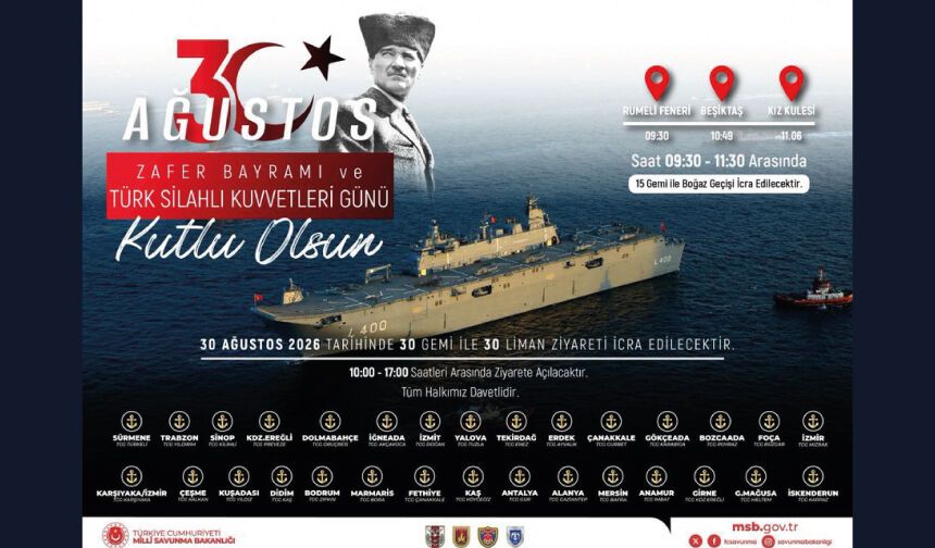 15 gemi ile İstanbul Boğaz Geçişi icra edilecek