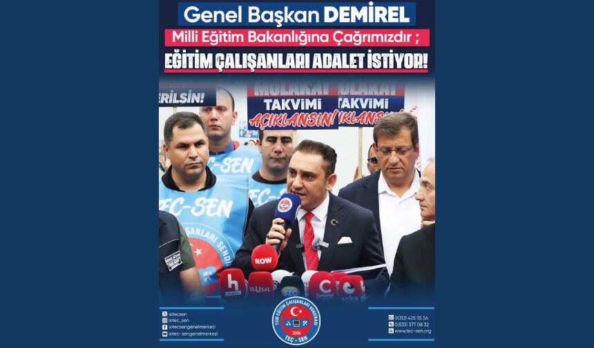 Milli Eğitim Bakanlığı’na Çağrımızdır