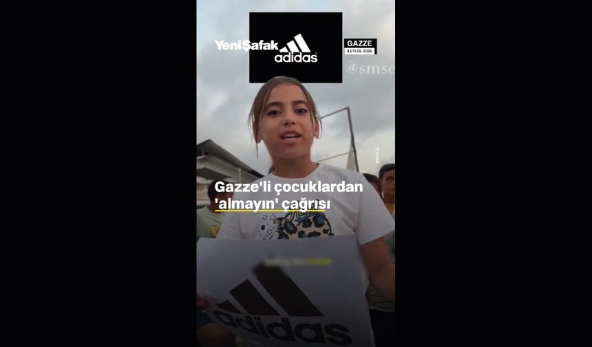 Adidas için Filistinli çocuklar boykot çağrısı yaptı